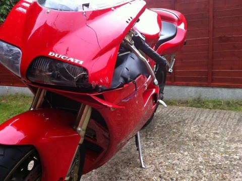 Damaged Ducati Motorcycle